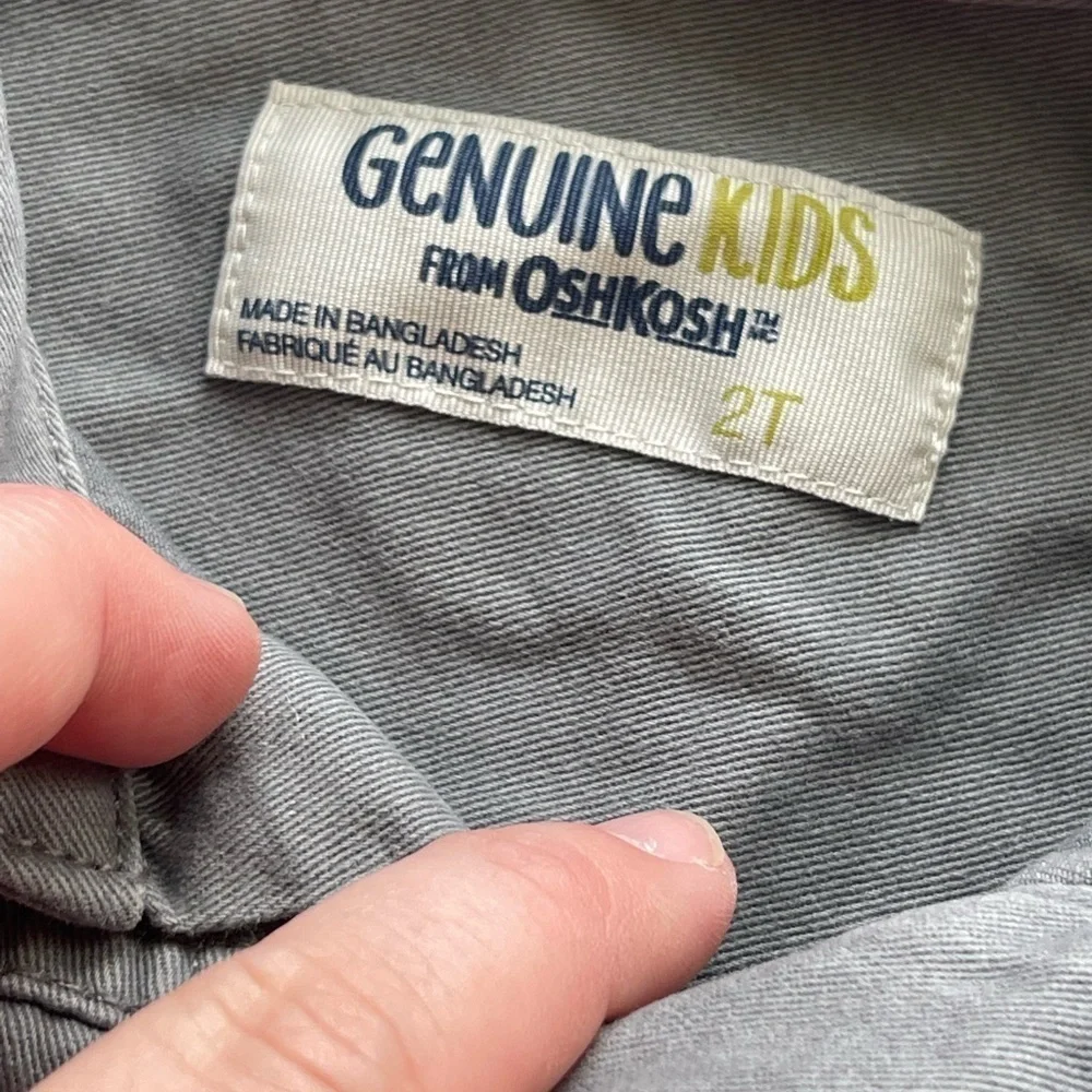 Oshkosh genuine kids nwt gray cotton utility jacket